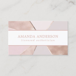 Elegant Abstract Roos Gold Foil   Visitekaartje