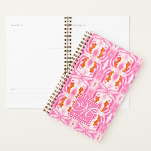 Elegant Abstract roze kleurstofpatroon Planner (Display)