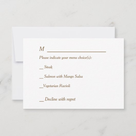 Elegant Abstract Roze Violet Gold Lijst Menu RSVP (Achterkant)