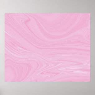 Elegant Abstract roze, vloeibaar marmer Poster