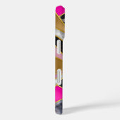 Elegant abstract roze zwart geometrisch Case-Mate iPhone case (Achterkant / Rechts)