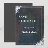 Elegant Abstract schilderij Save the Date Kaart –  (Voorkant / Achterkant)