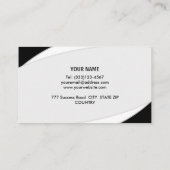 Elegant Abstract Silver Grey Black & White Visitekaartje (Achterkant)