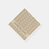 Elegant Abstract Stippen Pattern beige Custom Wedd Servet (Hoek)