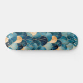 Elegant Abstract ventilatorpatroon in hedendaags b Skateboard (Horizontaal)