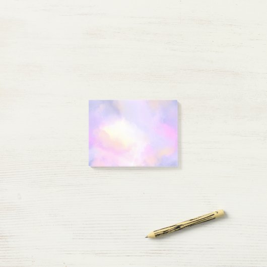 Elegant Abstract Waterverf Kosmisch Ruimteontwerp Post-it® Notes (Op bureau)