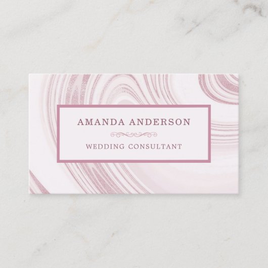 Elegant Abstract Waterverf Marmer | VISITEKAARTJE (Voorkant)