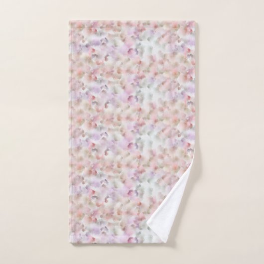 Elegant Abstract Waterverf Roze Lila pastel Bad Handdoek (Handdoek)