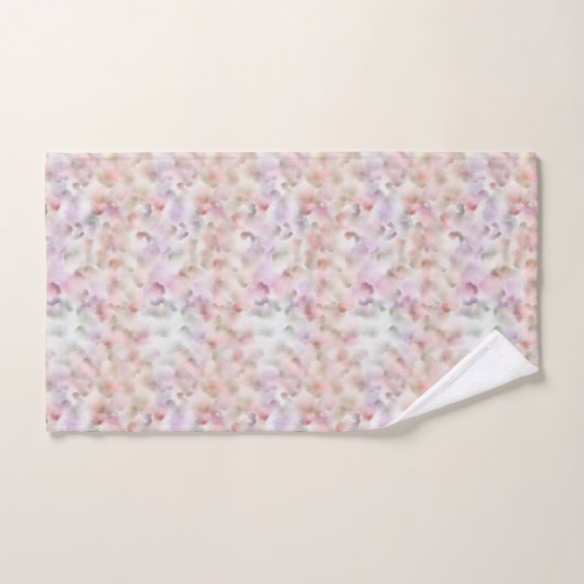 Elegant Abstract Waterverf Roze Lila pastel Bad Handdoek (Handdoek)