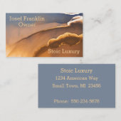 Elegant Abstract Waterverf Visitekaartje (Voorkant / Achterkant)