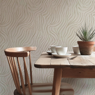 Elegant Abstract Waves Wallpaper Peel & Stick Behang