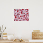 Elegant Abstract zacht vlotterpatroon | Poster (Keuken)