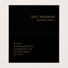 Elegant Abstract Zwart Professioneel Twee vouwen Visitekaartjes