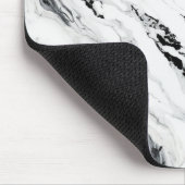 Elegant abstract zwart-wit marmer muismat (Hoek)