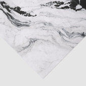 Elegant abstract zwart-wit marmer tissuepapier (Detail)