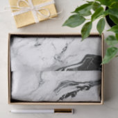 Elegant abstract zwart-wit marmer tissuepapier (Geschenk)