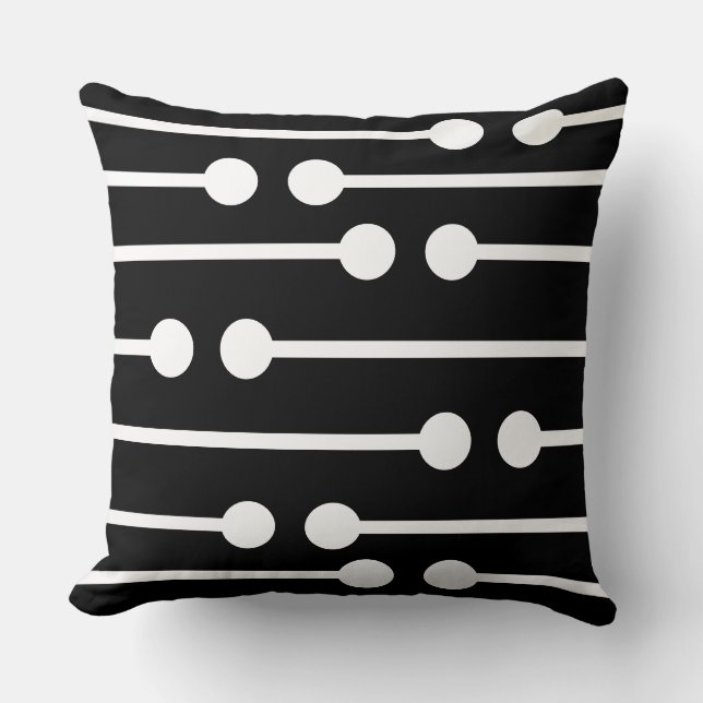 Elegant Abstract zwart-wit Sierkussen (Voorkant)
