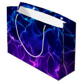 Elegant Abstracte golven - blauw en paars- Groot Cadeauzakje (Achterkant Gekanteld)