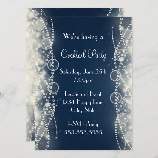 Elegant Abstracte kant en parelstaart Kaart (Voorkant / Achterkant)