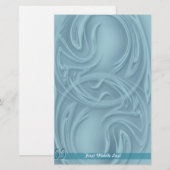 Elegant Abstracte lagen boven blauw, aangepast Briefpapier (Voorkant / Achterkant)