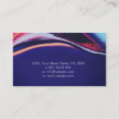 Elegant Abstracte verfgolven Visitekaartje (Achterkant)