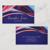 Elegant Abstracte verfgolven Visitekaartje (Voorkant / Achterkant)