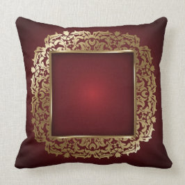 Elegant Abstracte wijn en goud Kussen