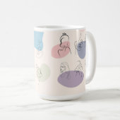 Elégant Abstrait Woman Line Art Mug (Devant droit)