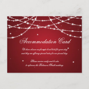 Elegant accommodatie mousserend string rood briefkaart