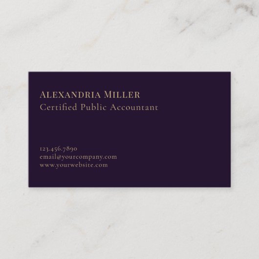 Elegant Accounting Services Gold Compass Logo Visitekaartje (Voorkant)