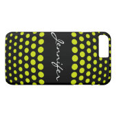Elegant Acid green Polka Dots Pattern Case-Mate iPhone Case (Achterkant (Horizontaal))