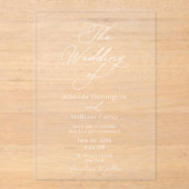 Elegant Acrylic Wedding Invitation (Recto)