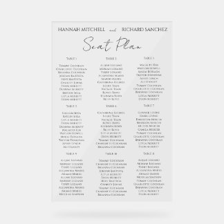 Elegant Acrylic Wedding Seating Chart Acryl Bord