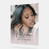 Élégant acrylique sucré 16 Affiche de bienvenue (Angle)