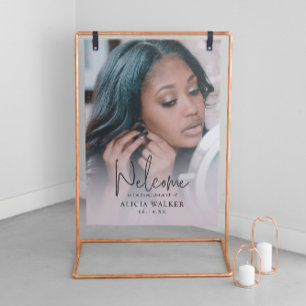 Élégant acrylique sucré 16 Affiche de bienvenue