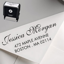 Elegant Address Stamp | Script Style