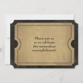 Elegant Admission Ticket Photo Afstuderen Kaart (Achterkant)