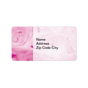 Elegant-adresstickers Roze roze bloem Etiket