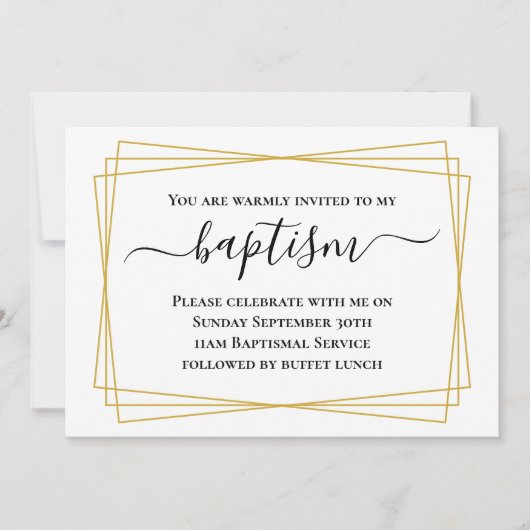 Elegant Adult Baptisme Kaart (Voorkant)
