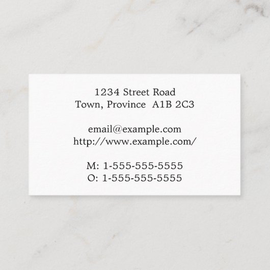 Elegant advocaat-bij-wet Visitekaartje (Achterkant)