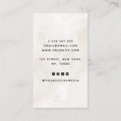 Elegant afbeelding Marmer Voeg je QR-code en je Lo Visitekaartje (Achterkant)