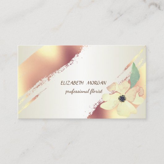 Elegant afbeelding, penseelstreek, ventilator visitekaartje (Voorkant)