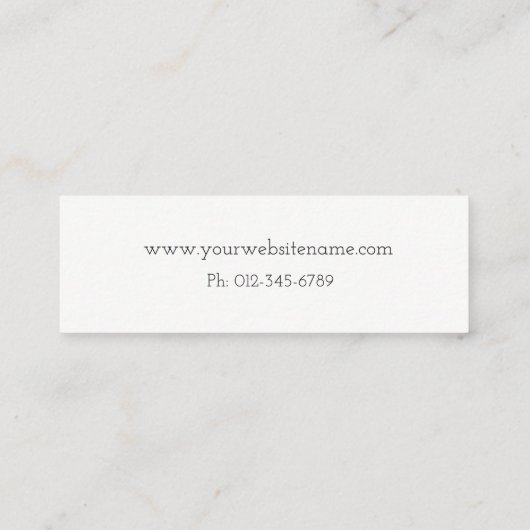 Elegant afbeelding Visitekaartjes | Roze en wit (Achterkant)