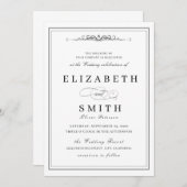 Elegant Affair minimalist Wedding Kaart (Voorkant / Achterkant)