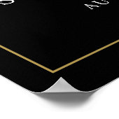 Élégant Affiche de bienvenue de script Mariage noi (Coin)