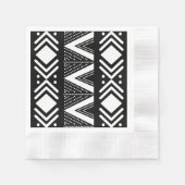 Elegant Afrikaans Bogolan Design Papier Servetten (Voorkant)