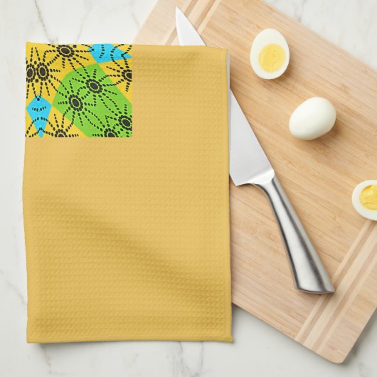 Elegant Afrikaans geïnspireerde Spider Traditionee Theedoek (Quarter Fold)