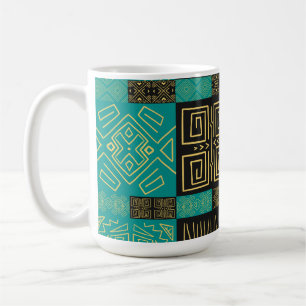 Elegant Afrikaans tribal geometrisch patroon Koffiemok