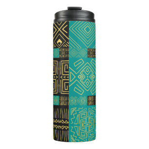 Elegant Afrikaans tribal geometrisch patroon Thermosbeker