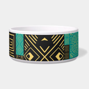 Elegant Afrikaans tribal geometrisch patroon Voerbakje